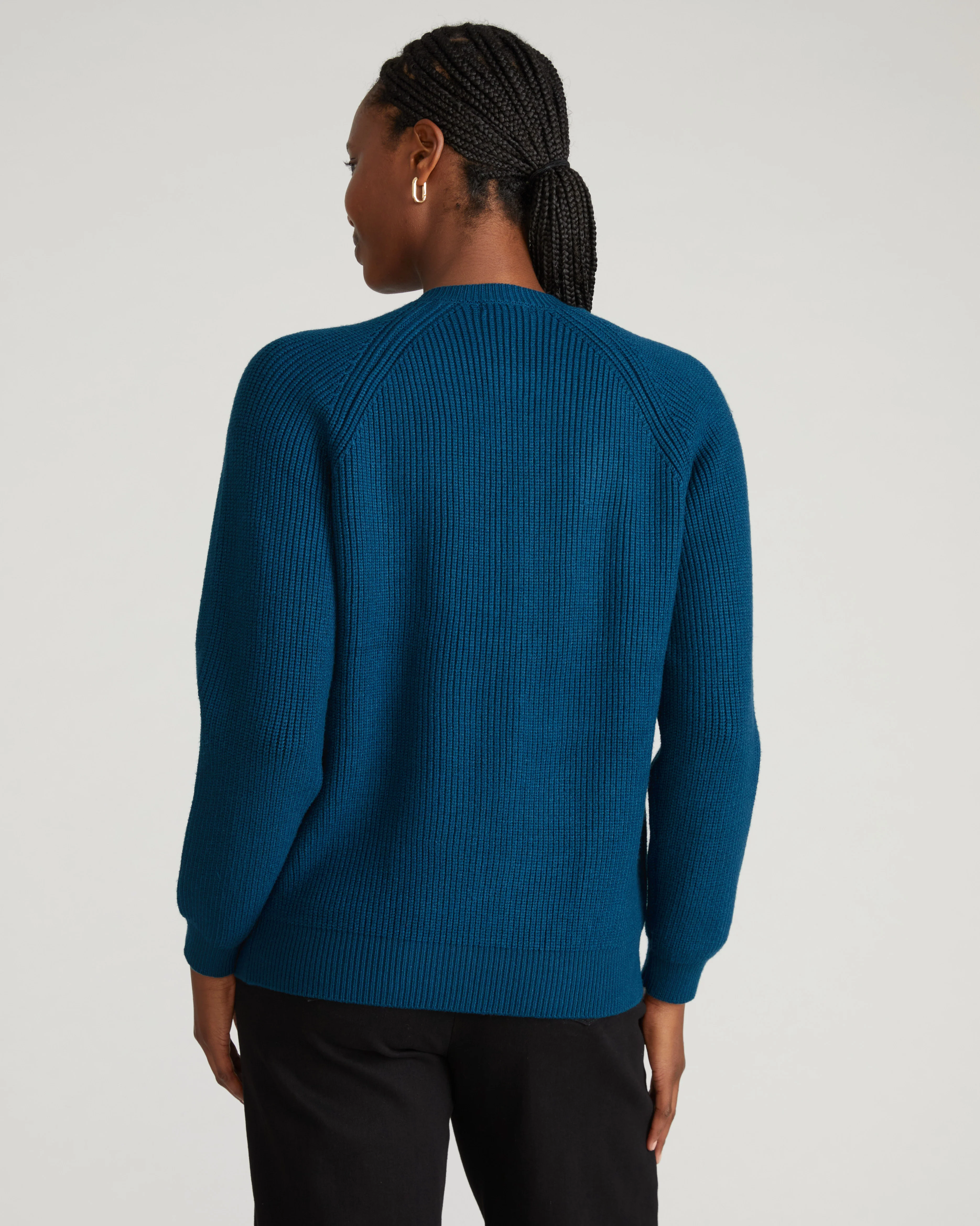 Better-Than-Wool Zip Cardigan - Deep Teal - Image 3