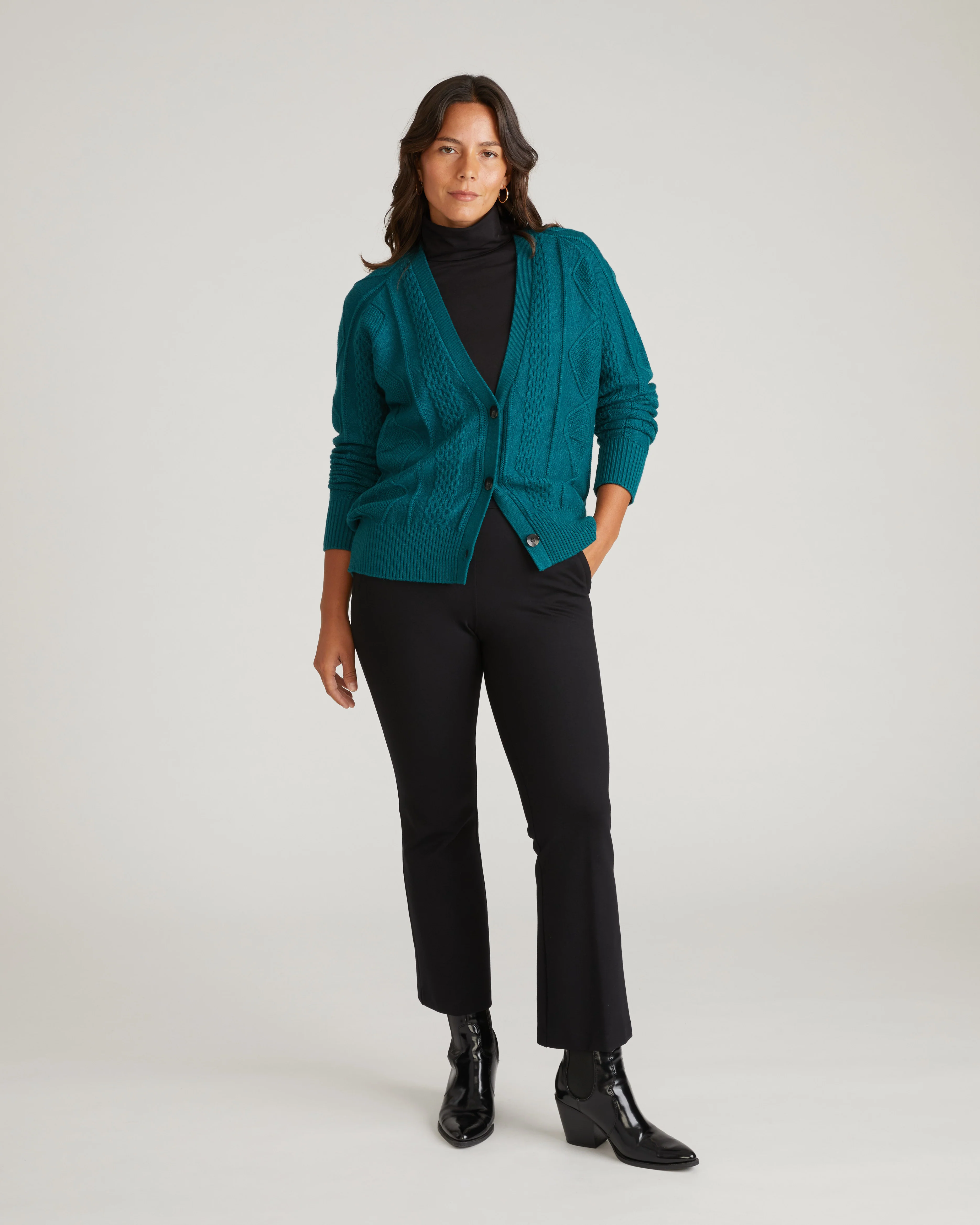 Cable Knit Cardigan - Botanic