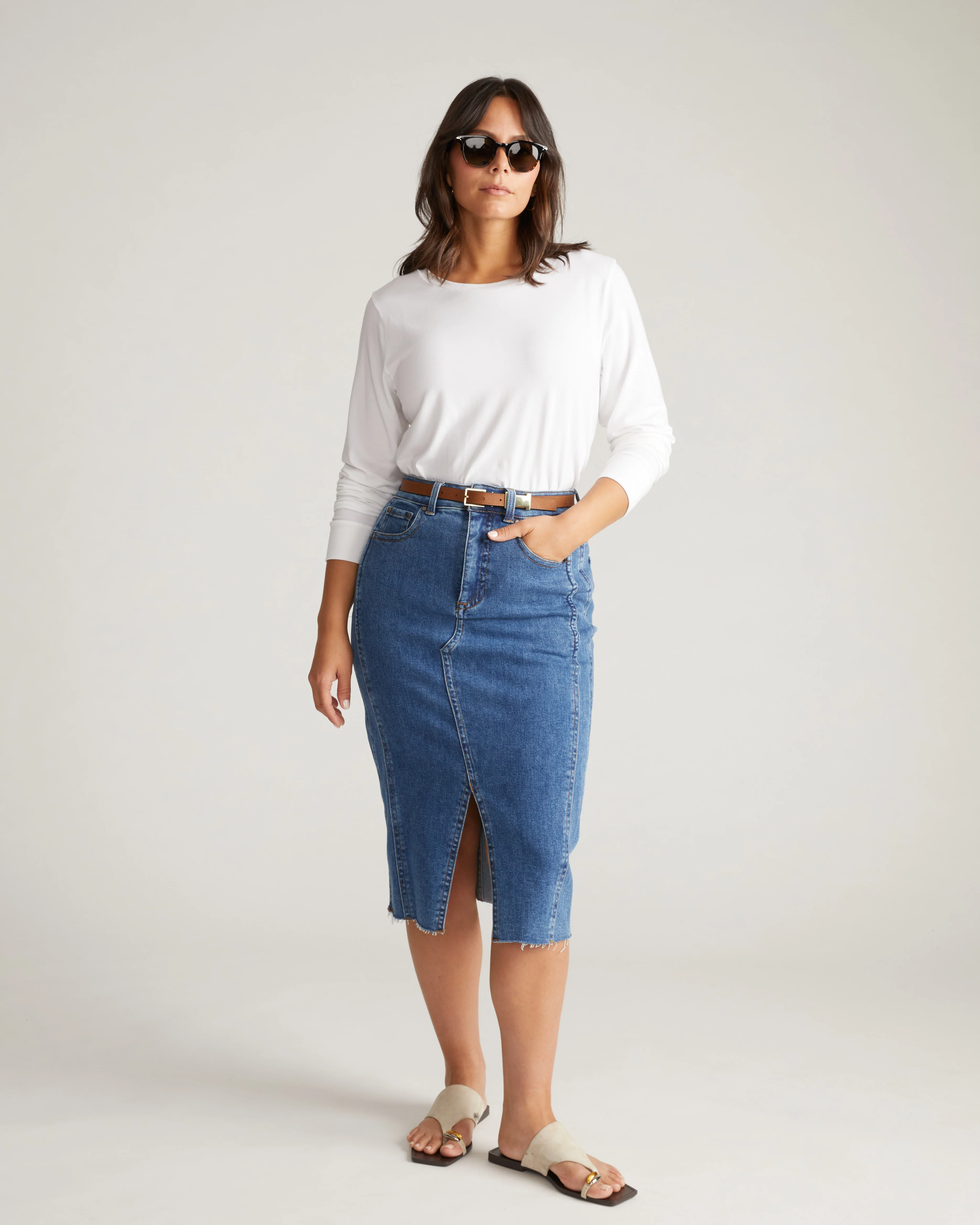 Long Sleeve Tee Rex - White