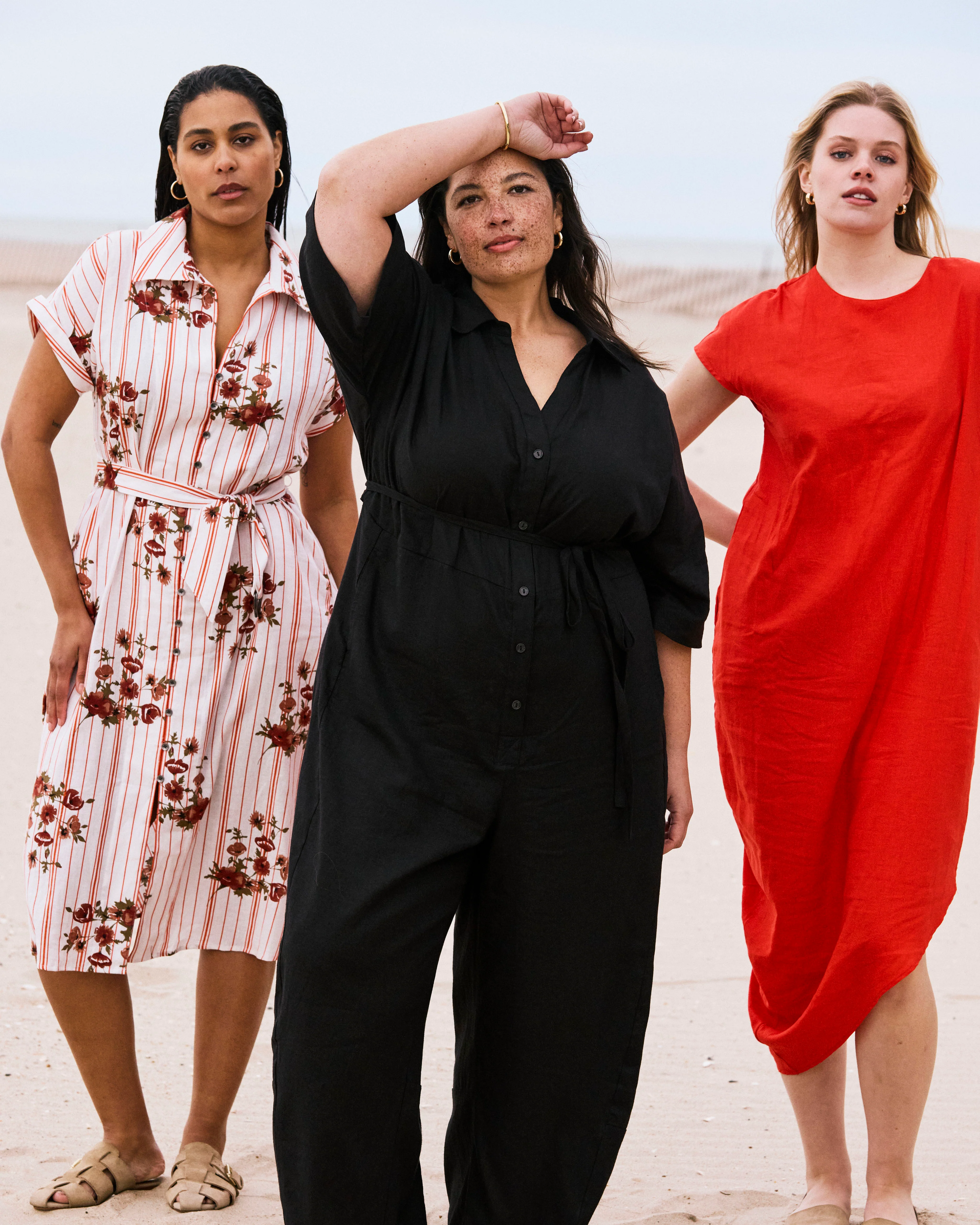 Maggie Barrel Leg Linen Jumpsuit - Black
