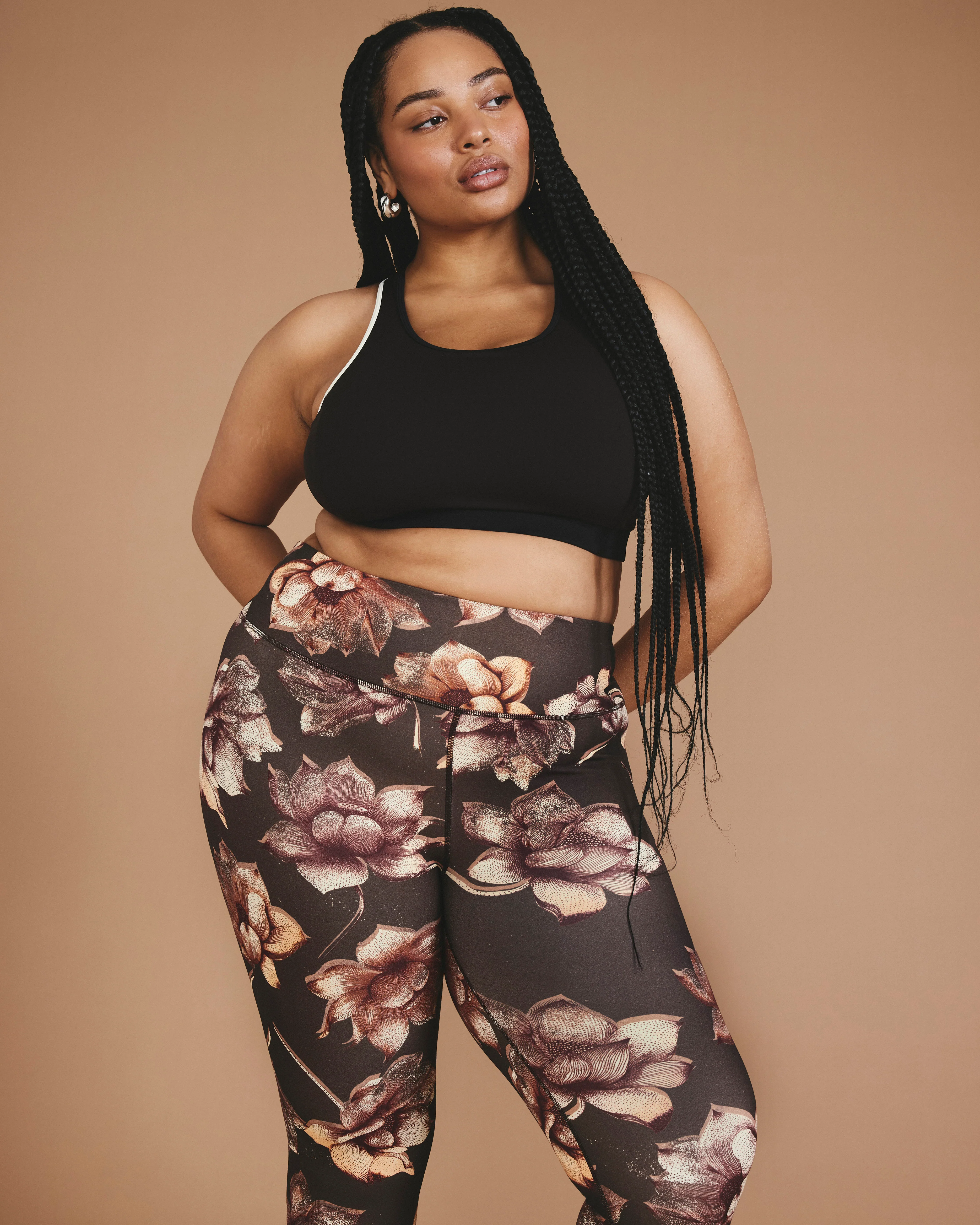 Next-to-Naked Cropped Legging - Lotus Print