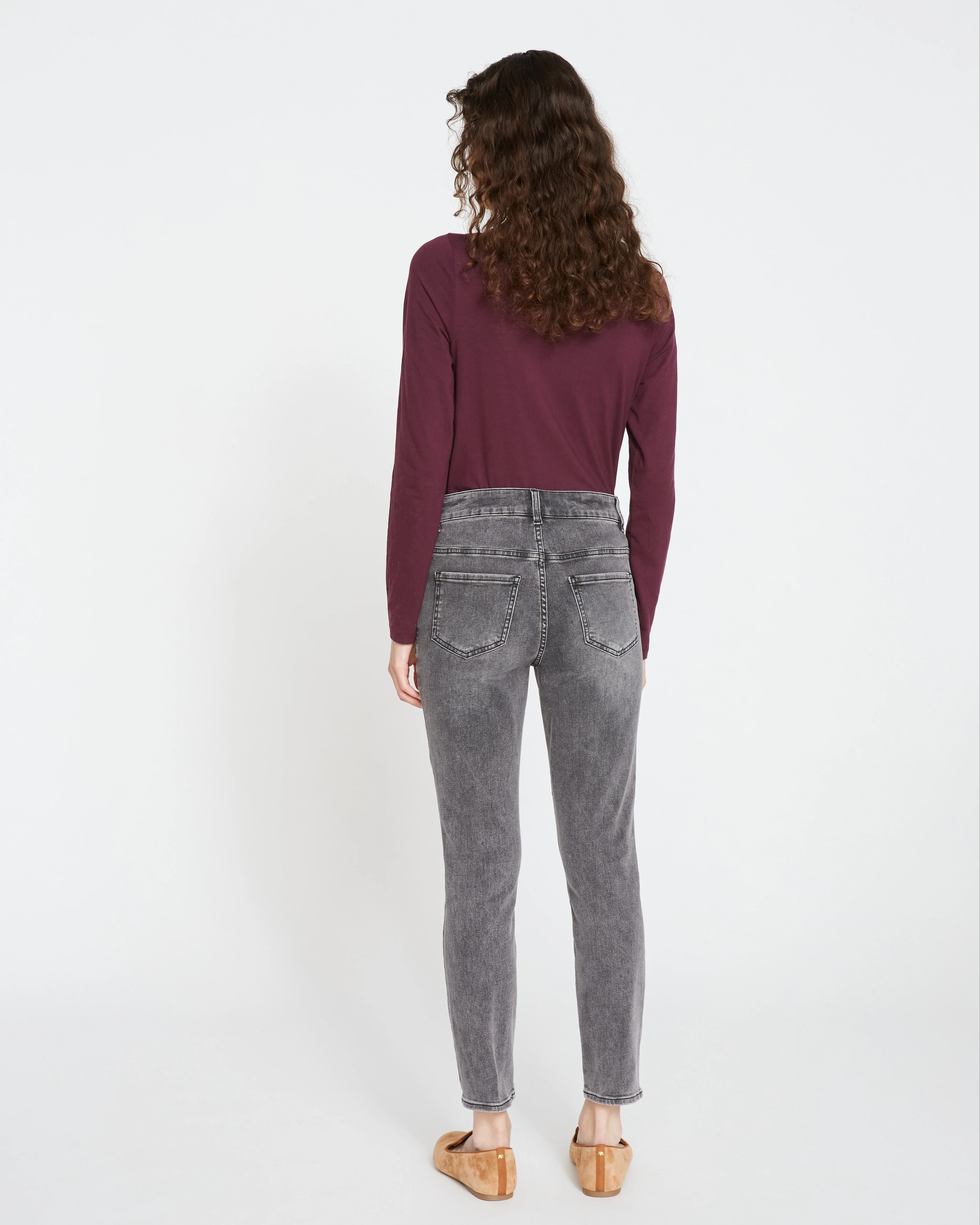 Seine High Rise Skinny Jeans 27 Inch - Distressed Black - Image 5